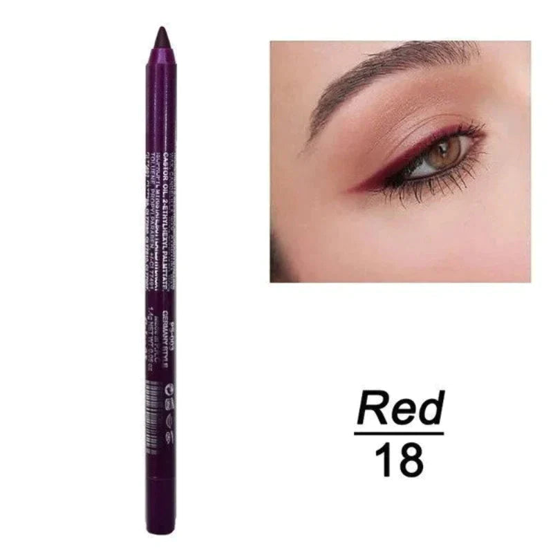 14-Pack Eyeliner Pencil Waterproof Colored Gel Liners with Metallic & Shimmer Finishes Smudge-Proof