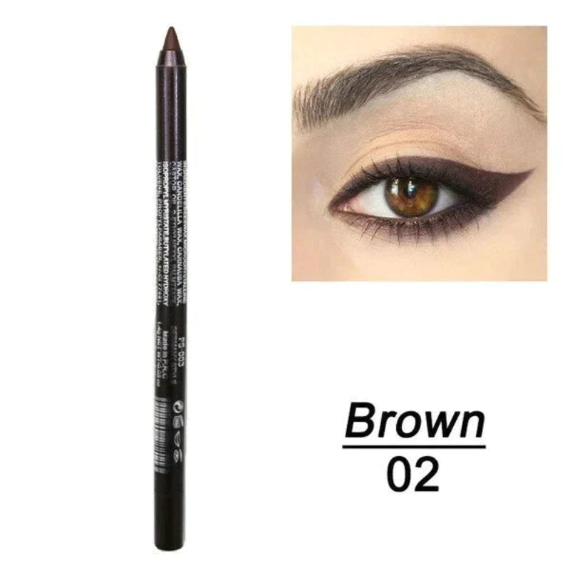 14-Pack Eyeliner Pencil Waterproof Colored Gel Liners with Metallic & Shimmer Finishes Smudge-Proof