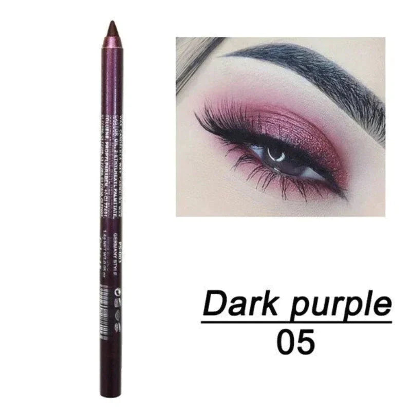 14-Pack Eyeliner Pencil Waterproof Colored Gel Liners with Metallic & Shimmer Finishes Smudge-Proof