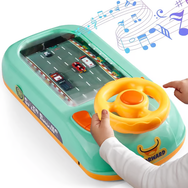 Racing Car Toy with Steering Wheel