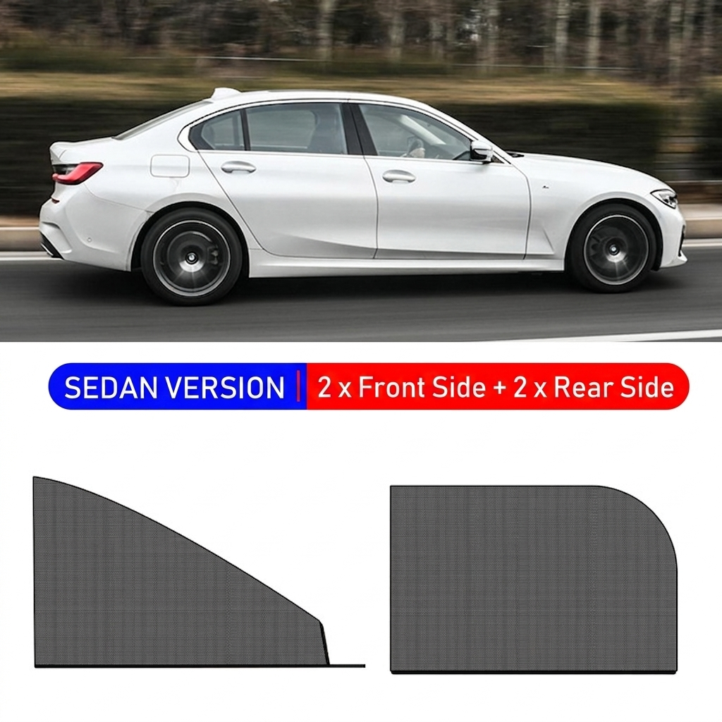 🌞Welcome Spring with 50% Off!🛡️Car Window Screens - 100% Sun Protection & Mosquito Protection - Breathable & UV Protection - Easy Installation