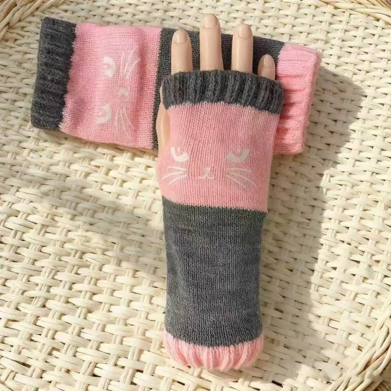 🎁Last Day Promotion 49% OFF🐱 Cute Women’s Knitted Cat Gloves — For Warm Hands & Free Fingers🧶