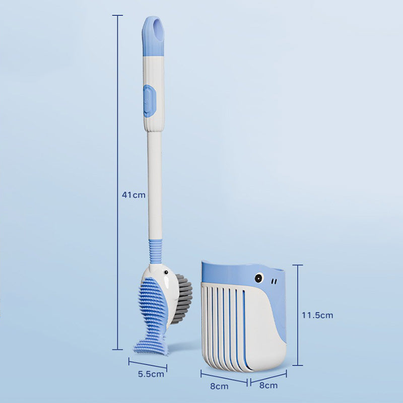 ✨Wall-Mounted Suction Cup Toilet Cleaning Brush Set