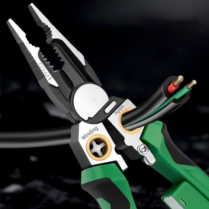 Multi-Functional Wire Stripper Scissors With Electrical Test