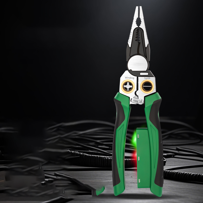 Multi-Functional Wire Stripper Scissors With Electrical Test