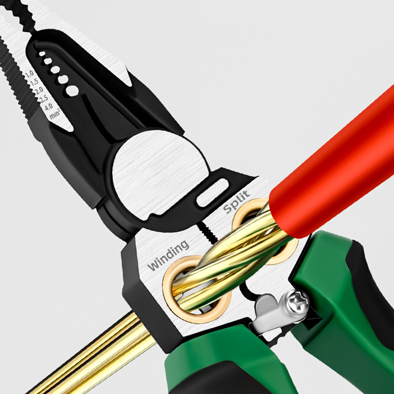 Multi-Functional Wire Stripper Scissors With Electrical Test