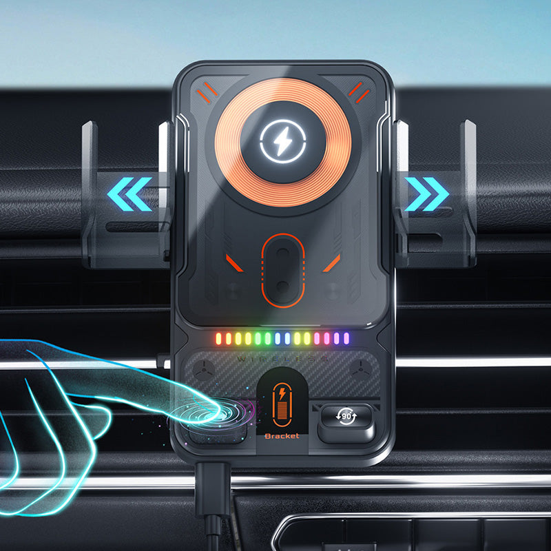🔥HOT SALE 50% OFF🎁⚡Over 50,000 sold! 📱Smart 2-in-1 Car Rotating Mobile Phone Holder & Wireless Charger⚡