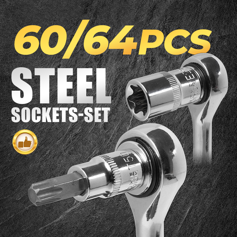 🏆🔩 Ultimate socket set for mechanics – CR-V Steel Sockets Set🔧50% discount