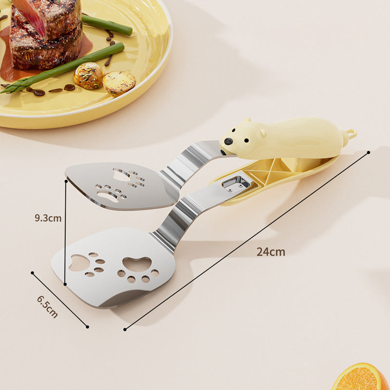 2-in-1 Non-Slip Durable Spatula Tongs