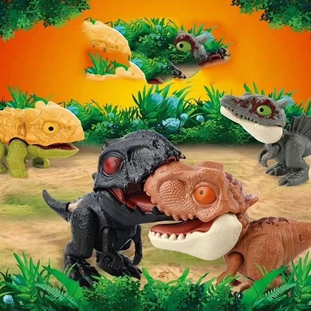 Dinosaur toy that bites your fingers