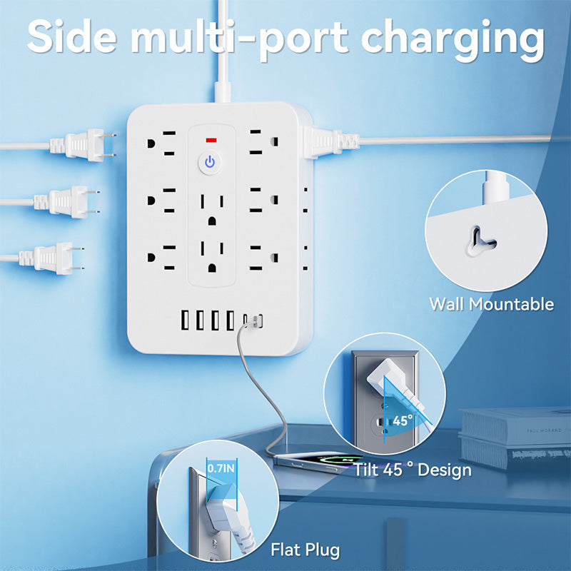 🎁Hot Sale 50 % OFF⚡20-in-1 Power Strip with Overload Protection