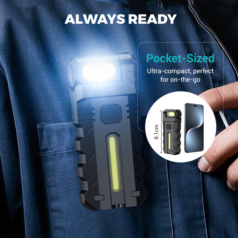 💎 50% OFF! 💎 180° Rotating Head LED Work Light – Dual Beam, Magnetic Base & USB-C Rechargeable