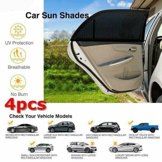 🌞Welcome Spring with 50% Off!🛡️Car Window Screens - 100% Sun Protection & Mosquito Protection - Breathable & UV Protection - Easy Installation