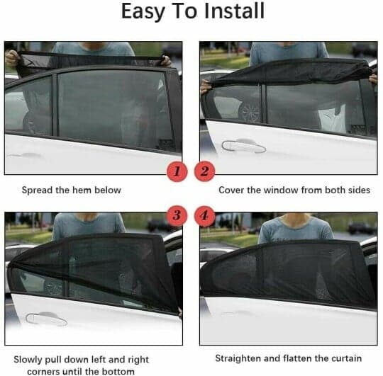 🌞Welcome Spring with 50% Off!🛡️Car Window Screens - 100% Sun Protection & Mosquito Protection - Breathable & UV Protection - Easy Installation