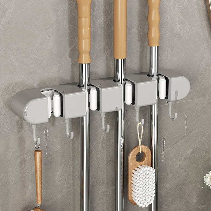 🧹 50% OFF NOW! 🚪 Multifunctional Mop Holder with Hook – Space-Saving, Strong Adhesive & Perfect for Home Organization 🏠