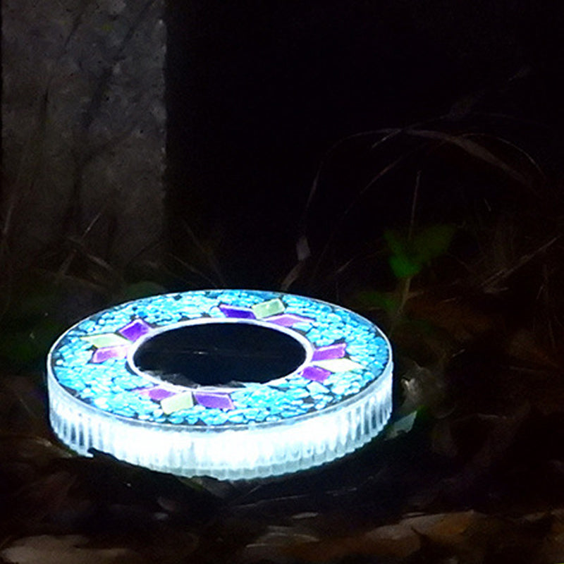 ⏳LAST DAY BUY 3 GET 1 FREE!!💎🌟Solara™ Solar Outdoor Mosaic Disk Lights – Waterproof Decorative LED Pathway Garden Lights, Auto-On at Dusk, No Wiring Needed