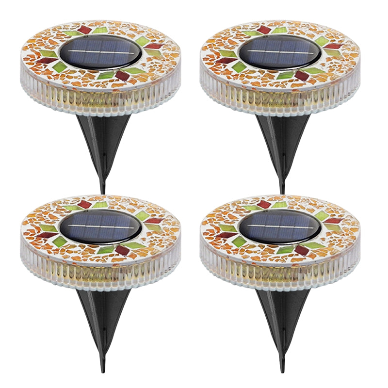 ⏳LAST DAY BUY 3 GET 1 FREE!!💎🌟Solara™ Solar Outdoor Mosaic Disk Lights – Waterproof Decorative LED Pathway Garden Lights, Auto-On at Dusk, No Wiring Needed