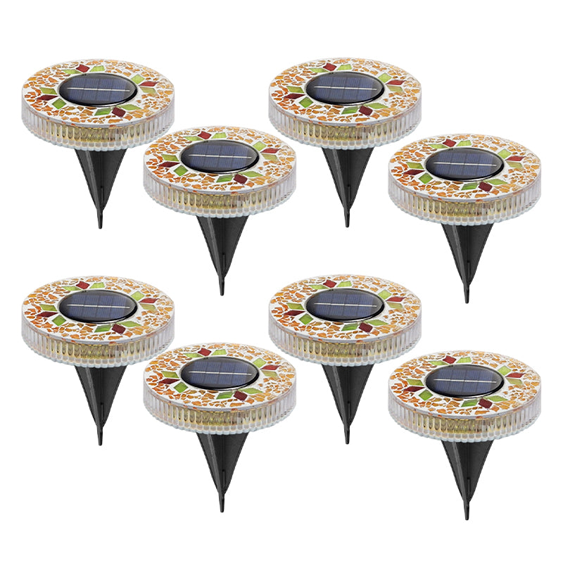 ⏳LAST DAY BUY 3 GET 1 FREE!!💎🌟Solara™ Solar Outdoor Mosaic Disk Lights – Waterproof Decorative LED Pathway Garden Lights, Auto-On at Dusk, No Wiring Needed