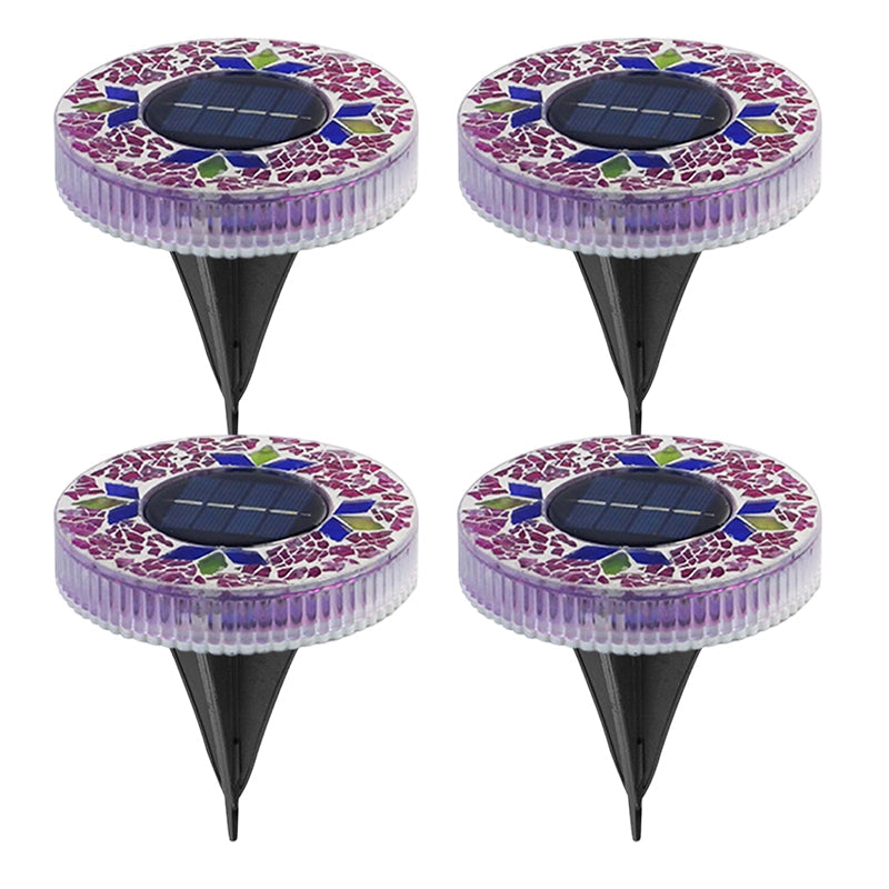 ⏳LAST DAY BUY 3 GET 1 FREE!!💎🌟Solara™ Solar Outdoor Mosaic Disk Lights – Waterproof Decorative LED Pathway Garden Lights, Auto-On at Dusk, No Wiring Needed