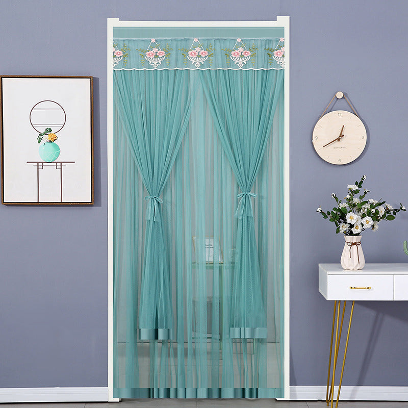 Embroidered Sheer Door Curtain