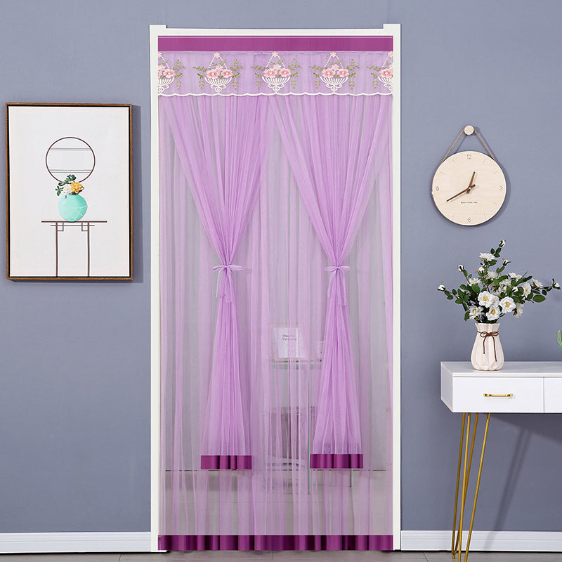 Embroidered Sheer Door Curtain