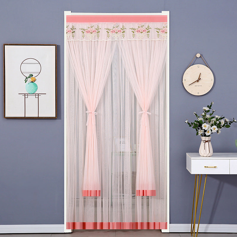 Embroidered Sheer Door Curtain