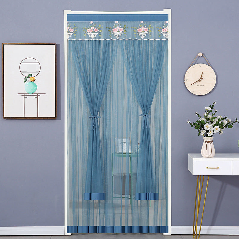Embroidered Sheer Door Curtain