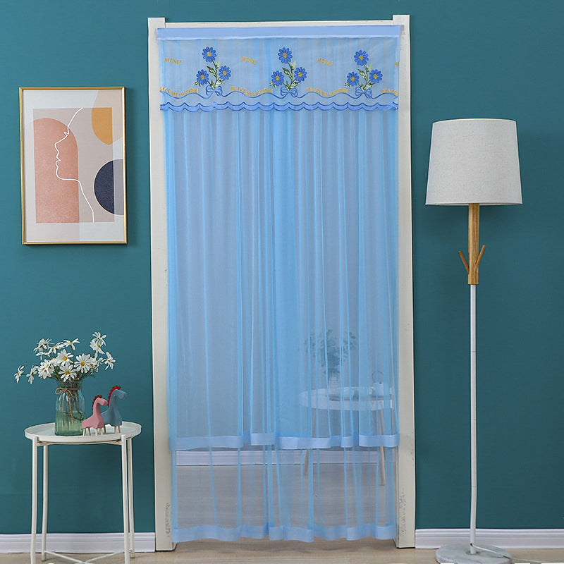 Embroidered Sheer Door Curtain