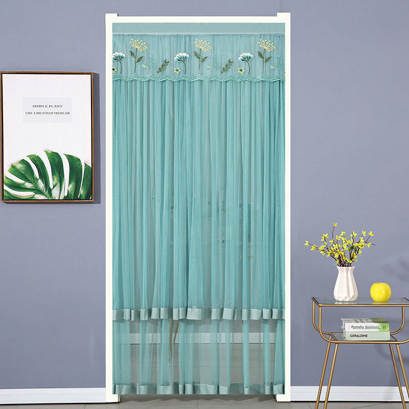 Embroidered Sheer Door Curtain