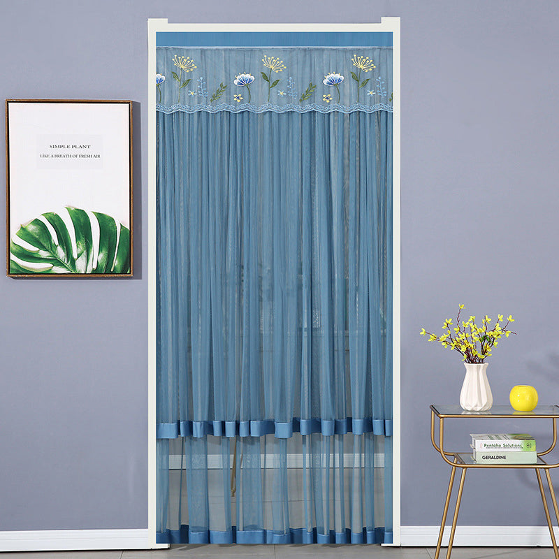 Embroidered Sheer Door Curtain