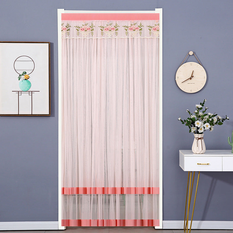 Embroidered Sheer Door Curtain
