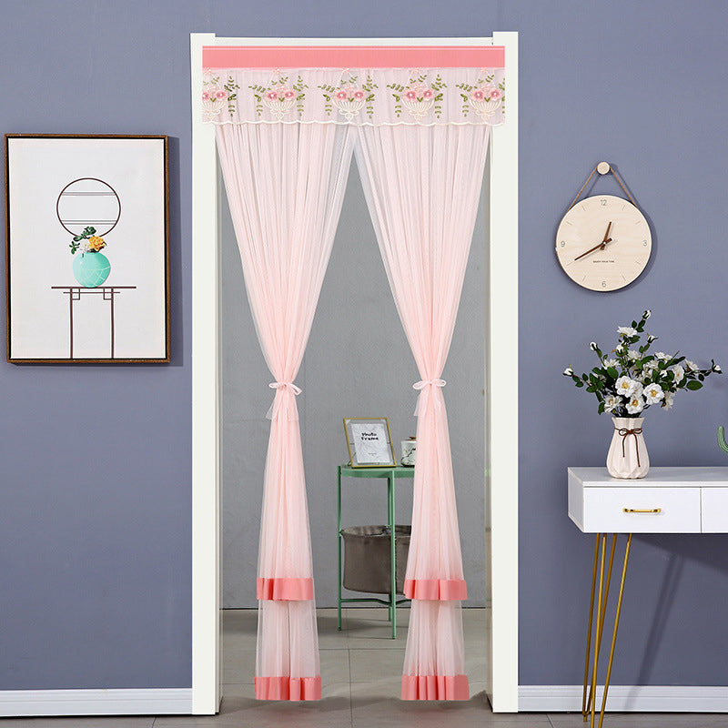 Embroidered Sheer Door Curtain