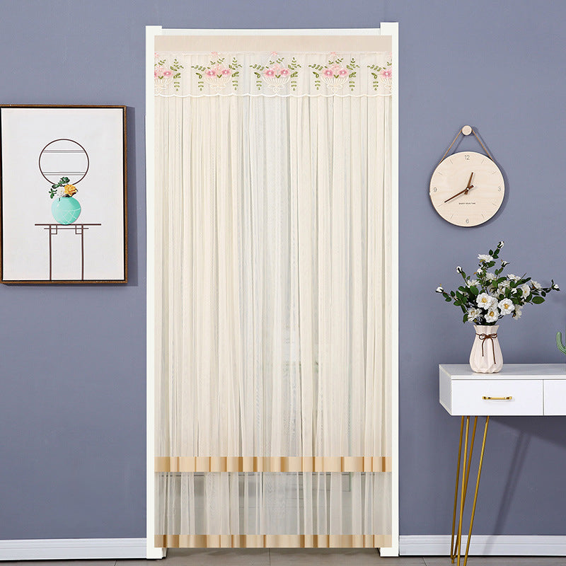 Embroidered Sheer Door Curtain