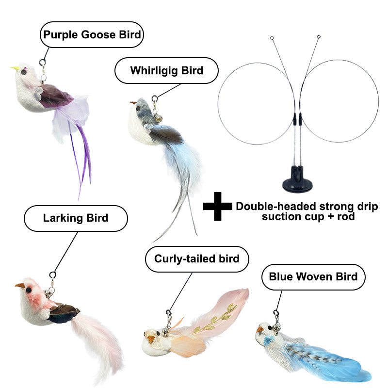 Interactive Bird Simulation Cat Toy Set