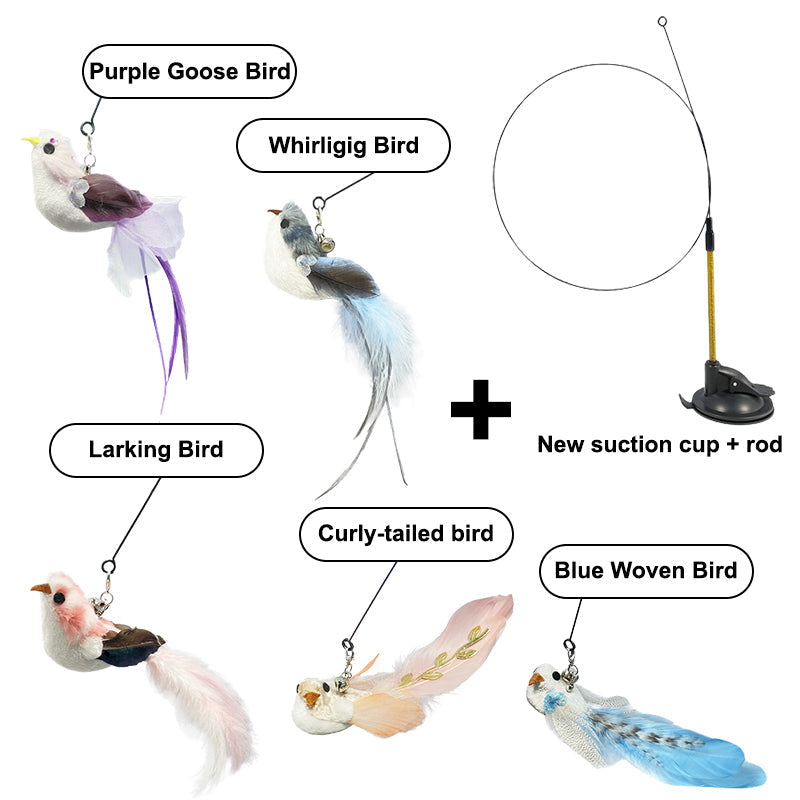 Interactive Bird Simulation Cat Toy Set