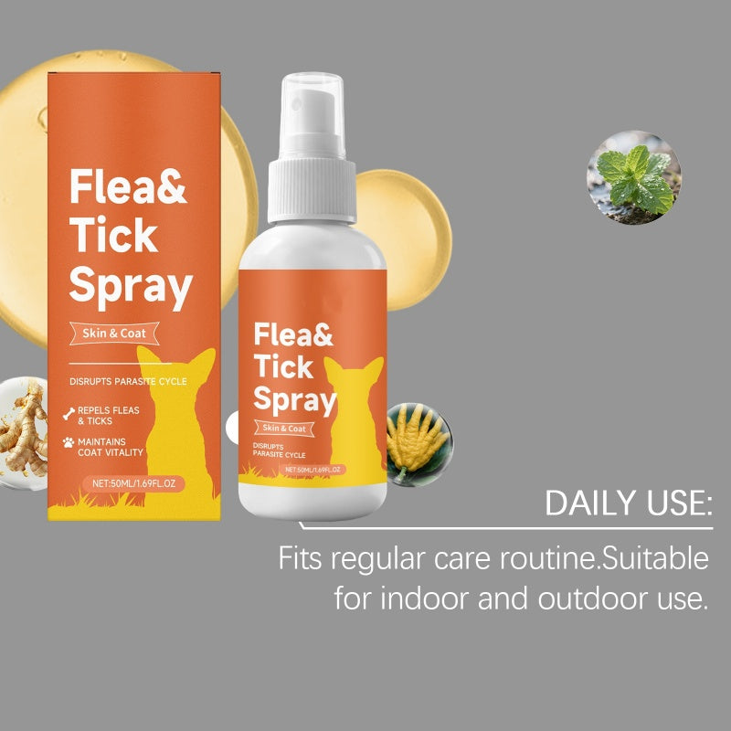Natural Flea & Tick Prevention Spray for Dogs
