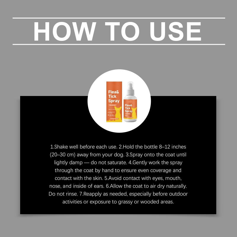 Natural Flea & Tick Prevention Spray for Dogs
